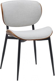 Stolička Enid - látka - Orech / Krémová