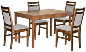 Jedálenský set- stôl BERGAMO pevný 1ks + Stolička D3237 4ks