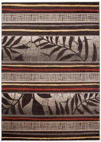 Koberec Sumatra H093dD Carving Leaves Dark Brown