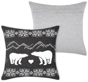 Vianočný dekoračný vankúš macko 45x45 cm