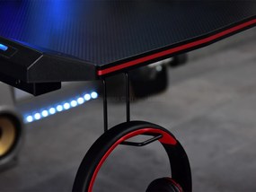 PC stolík Matts Led (čierna). Vlastná spoľahlivá doprava až k Vám domov. 1109786