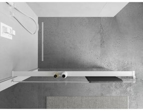 Mexen príslušenstvo, polička/držiak na uteráky pre sprchovú zástenu (max 140cm), biela, 800-02-20