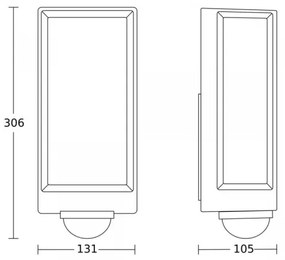 Steinel 085261 - LED Vonkajšie nástenné svietidlo so senzorom L42SC LED/13W/230V