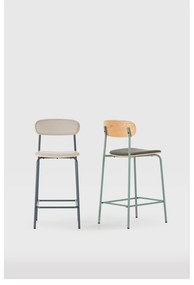 Béžové čalúnené barové stoličky v súprave 2 ks (výška sedadla 65,5 cm) Saula – Marckeric