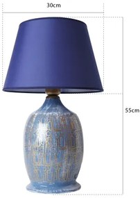Stolná lampa RAMZES 1xE27/40W/230V modrá
