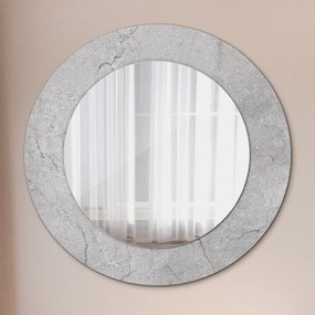 Okrúhle ozdobné zrkadlo na stenu Šedý cement fi 50 cm