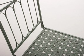 Kovová skladacia stolička Asina - Zelená antik