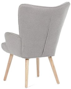 BONTEC Kreslo ušiak, šedá látka, AK-309 GREY2 Farba: Biela