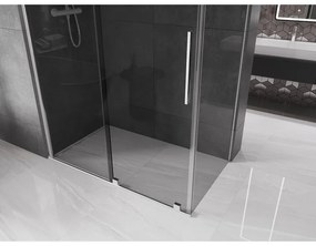 Mexen Velar, sprchový kút s posuvnými dverami 160 x 75 cm, 8mm šedé sklo, chrómová, 871-160-075-41-01