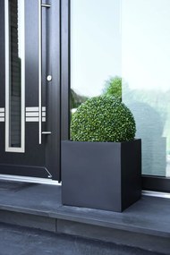 Kvetináč BLOCK, sklolaminát, 45x45x45 cm, antracit