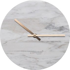 Zuiver Marble Time dizajnové hodiny - Biela