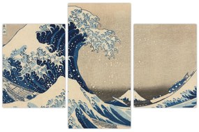 Obraz - Katsushika Hokusai, Under the Wave off Kanagawa, reprodukcia (90x60 cm)