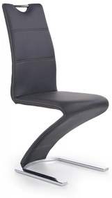 Jedálenská stolička IRVINE –⁠ PU koža, čierna