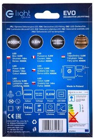 Schodiskové LED svietidlo Evo, 1x LED 0,6w, 4000k, s