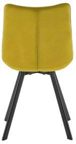 LuxuryForm DESIGN Stolička ORLEN VELUR - žltá