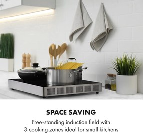 Klarstein TrinityCook, indukčná varná doska, 3400 W, dotykové ovládanie, sklo