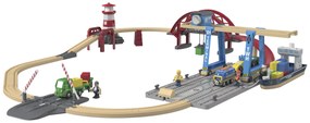 Playtive Drevená železničná súprava XL s kontajnerovým prístavom  (100367492)