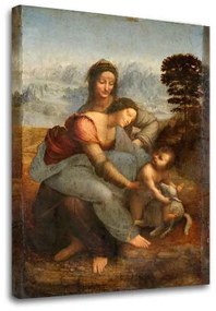 Obraz na plátne Leonardo da Vinci - Svätá rodina so svätou Annou