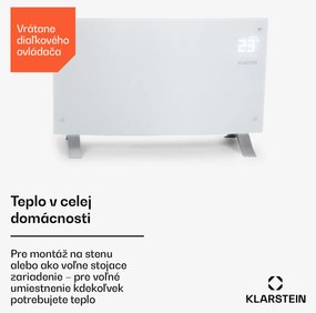 Klarstein Bornholm Curved Ambient, konvektor, 1000/2000 W, biely