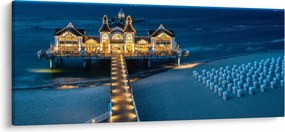 Obraz - hotel na pláži (120x50 cm)