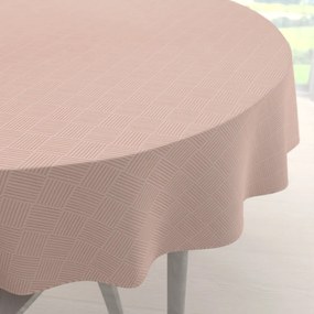 Biante Teflónový okrúhly obrus Milano TF-048 - svetlo ružový Ø 140 cm