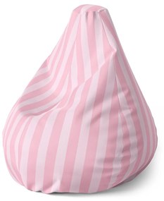 Sablio Sedací vak Pear Ružové pruhy - 70 x 95 x 15 cm