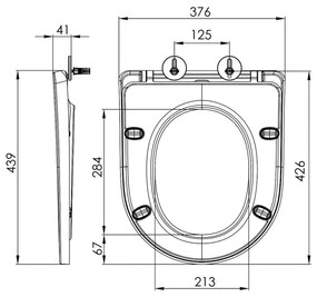 Bruckner Bruckner, LEON WC sedátko, Slim, Soft Close, duroplast, biela, 301.307.4