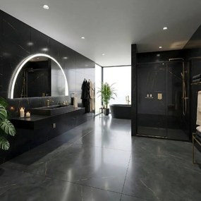 Rea Goya konglomerátové umývadlo, 60 x 37 cm, čierna matná, REA-U8779