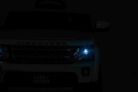 Ramiz Land Rover Discovery Elektrické auto pre deti Biele SUV + diaľkové ovládanie
