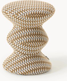 Okrúhla čalúnená taburetka Zig Zag
