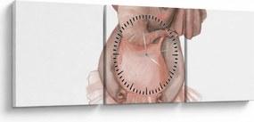 Obraz - Akvarelové zvieratko N⁰5 (s hodinami) (90x30 cm)