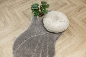 Kúpeľňový koberček Shell sivý