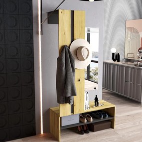 Predsieňový nábytok Lunari čierna/artisan