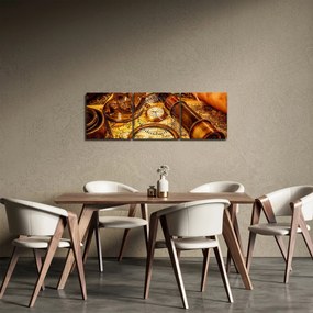 Obraz - Historické pomôcky námorníkov (s hodinami) (90x30 cm)