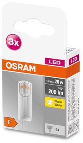 OSRAM kolíková LED G4 1,8W 2.700K číra 3ks