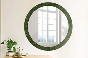 Okrúhle ozdobné zrkadlo Abstraktný list fi 90 cm