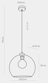 Luster na lanku CUBUS 1xE27/60W/230V