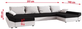 Lacná sedacia súprava Donna U, červená / čierna