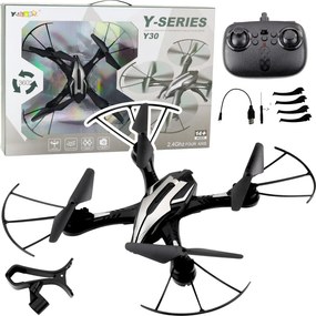 LEAN Toys Dron Y30 na diaľkové ovládanie, LED svetlá, gyroskop, rotácia 360°
