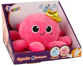 Lean Toys Interaktívna plyšová Chobotnica - ružová