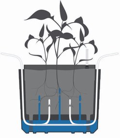 Plastia Samozavlažovací veľkoobjemový kvetináč Berberis 55, antracit + zelená