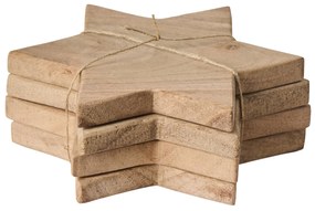 Ib Laursen Drevená podtácka Star Acacia – set 4 ks