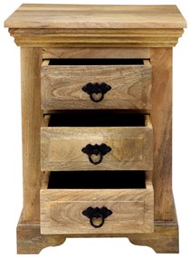 furniture-nabytek.cz - Nočný stolík masív z dreva mango 45x60x40