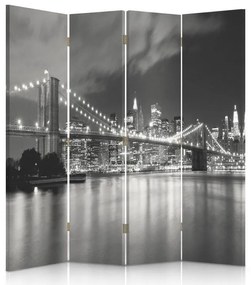 Gario Paraván Brooklynský most v noci Rozmery: 145 x 170 cm, Prevedenie: Klasický paraván