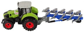 Lean Toys Traktor s pluhom na trecí pohon