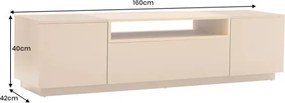 TV-skrinka 47812 Loft 160cm Sivá/Prírodná Dub Dyha  - Komfort-nábytok