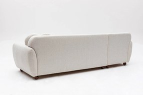 Dizajnová rohová sedačka Jamiya 273 cm biela - ľavá