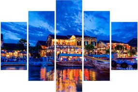 Obraz nočného mesta Hoi An, Vietnam (150x105 cm)
