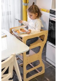 Učiaca veža TWINN 83x45 cm hnedá