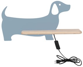Candellux DOG Nástenné svietidlo 5W LED 4000K IQ KIDS WITH CABLE, PLUG AND SWITCH BLUE FSC MIX 70% 21-02983